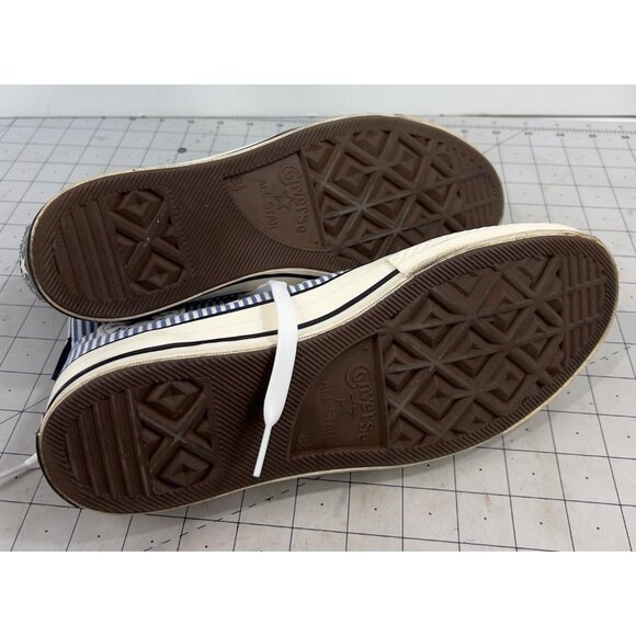 Converse Men's Chuck  Taylor 70 Hi Hickory Stripe Sneakers Blue Ticking Sz. 8.5 - Picture 5 of 12